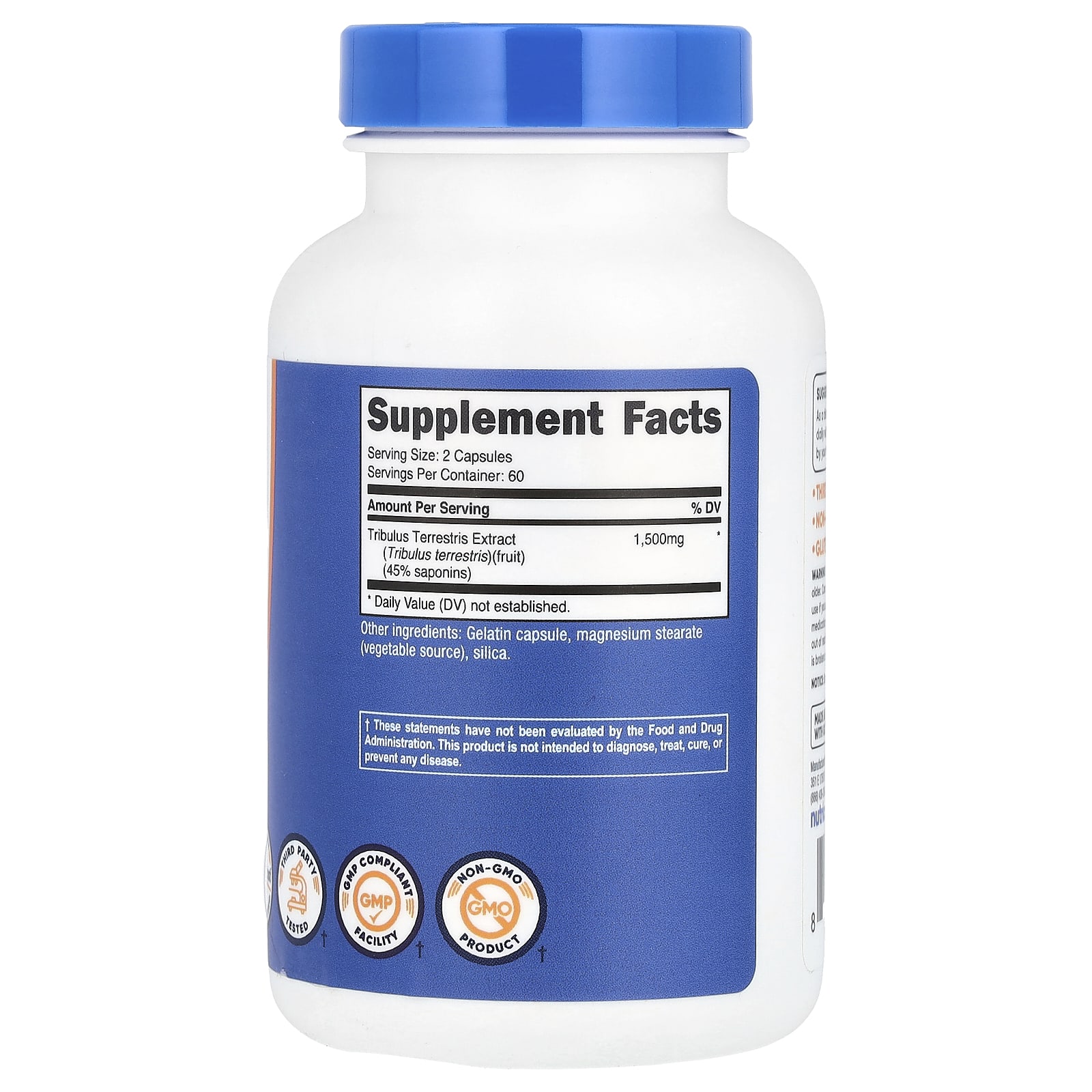 Nutricost, 刺蒺藜，1500 毫克，120 粒膠囊（每粒膠囊 750 毫克）