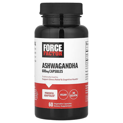 Force Factor, 南非醉茄,600 毫克,60 粒素食膠囊