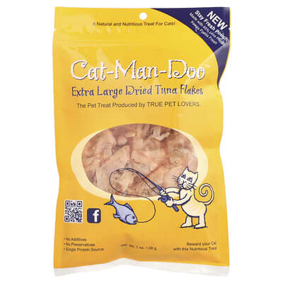 Cat-Man-Doo, 特大貓食幹金槍魚片，1 盎司（28 克）