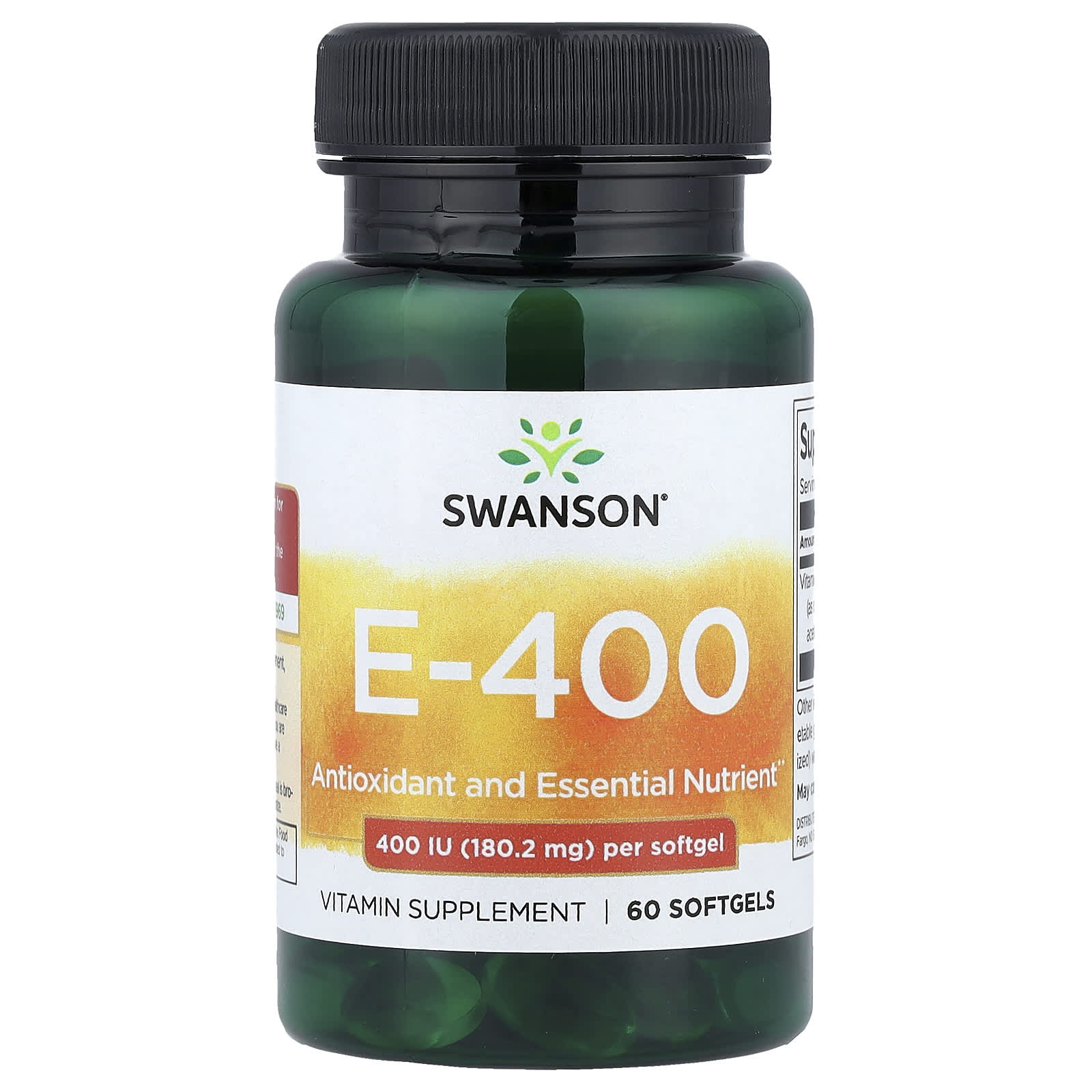 Swanson Vitamins, 維他命 E-400,180.2 毫克(400 國際單位),60 粒軟膠囊