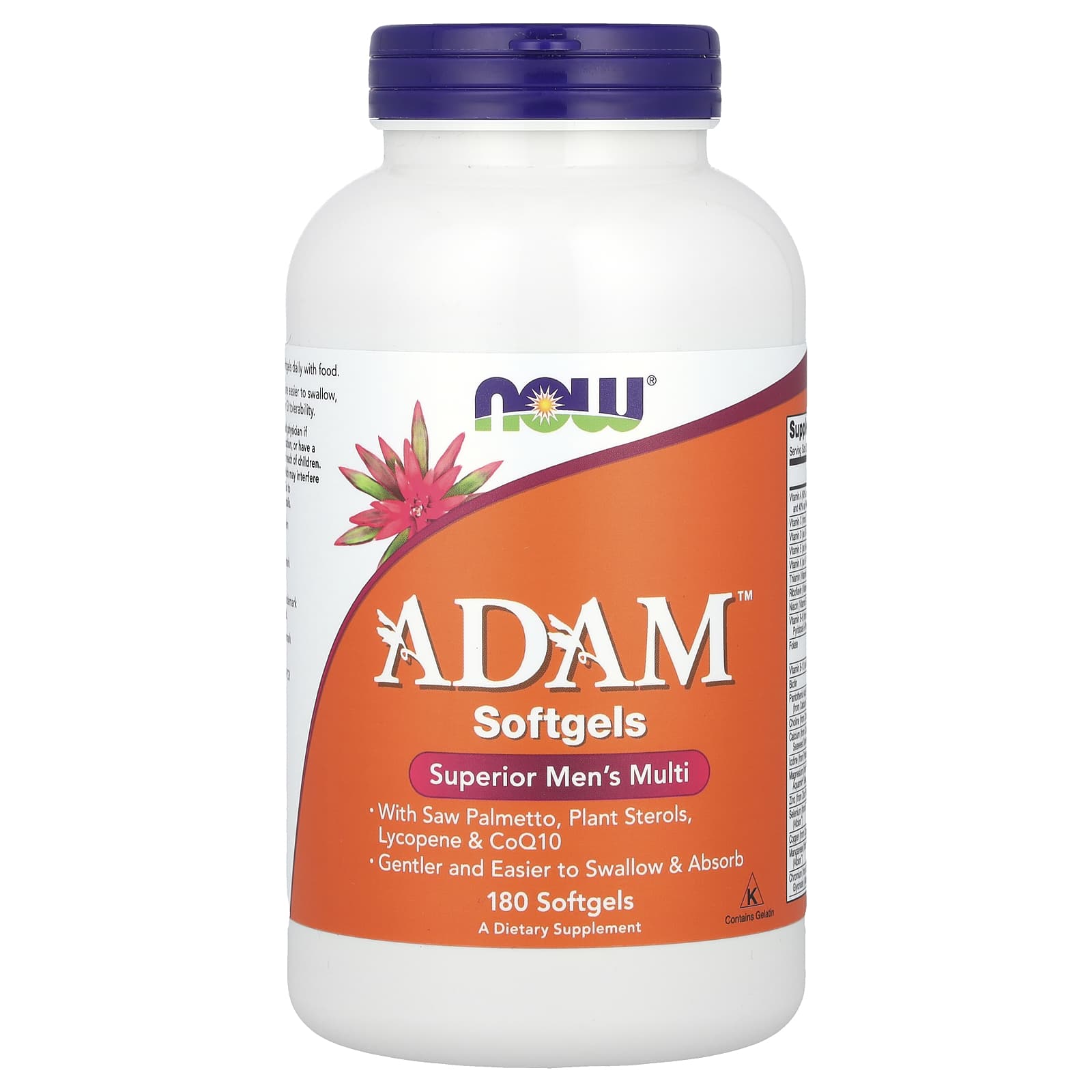 NOW Foods, ADAM™,高級男性複合維他命,180 粒軟凝膠