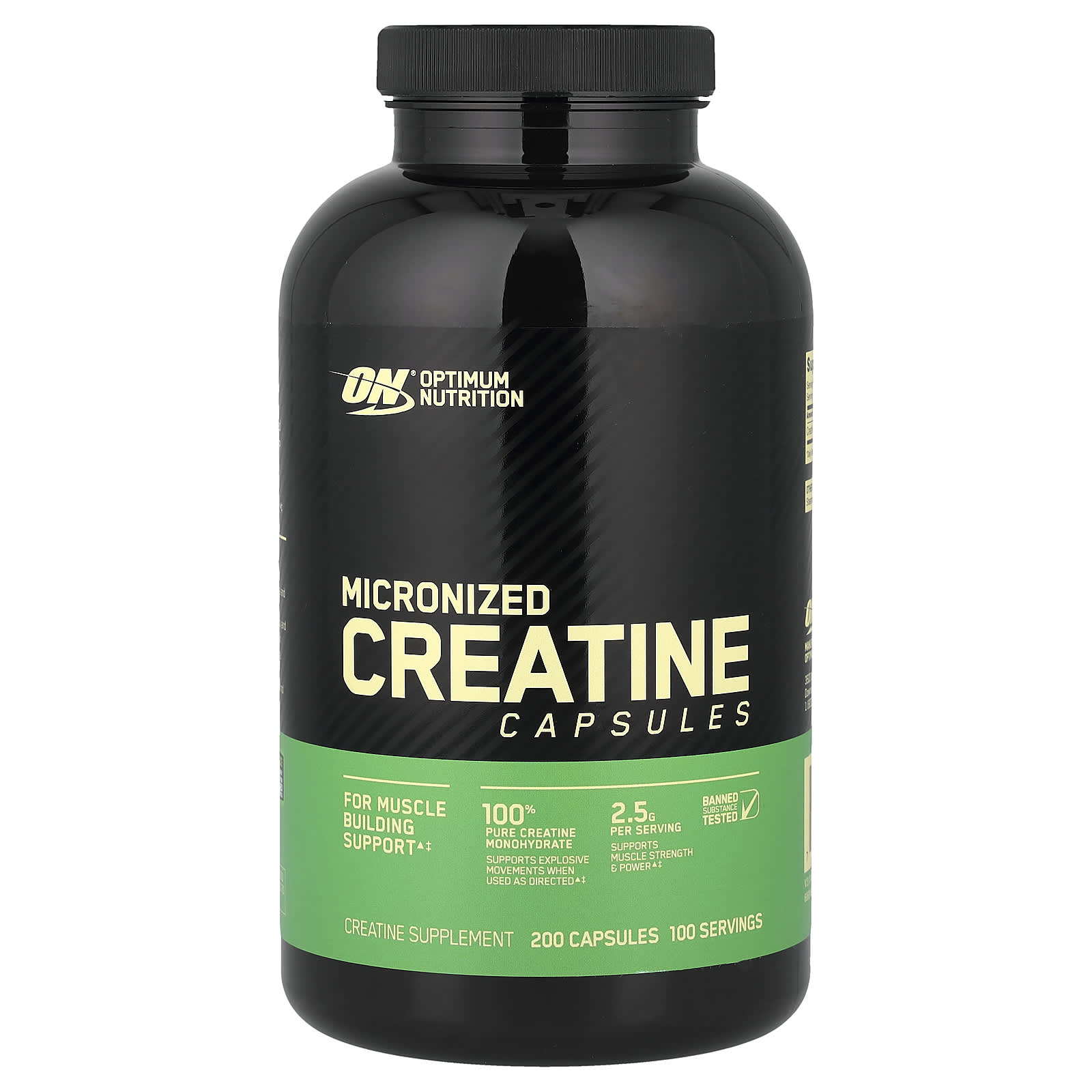 Optimum Nutrition, 微粒化肌酸膠囊，200 粒（每粒 1.25 克）