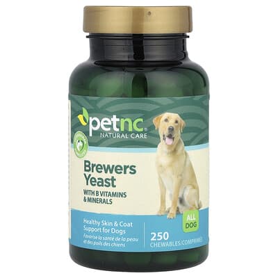 petnc NATURAL CARE, 釀酒酵母，適合各類狗狗，250 片咀嚼片