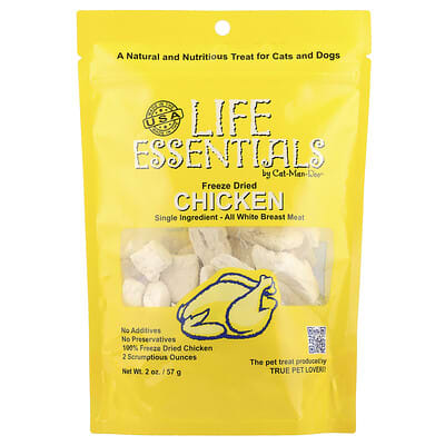 Cat-Man-Doo, Life Essentials，凍乾雞肉，貓狗用，2 盎司（57 克）