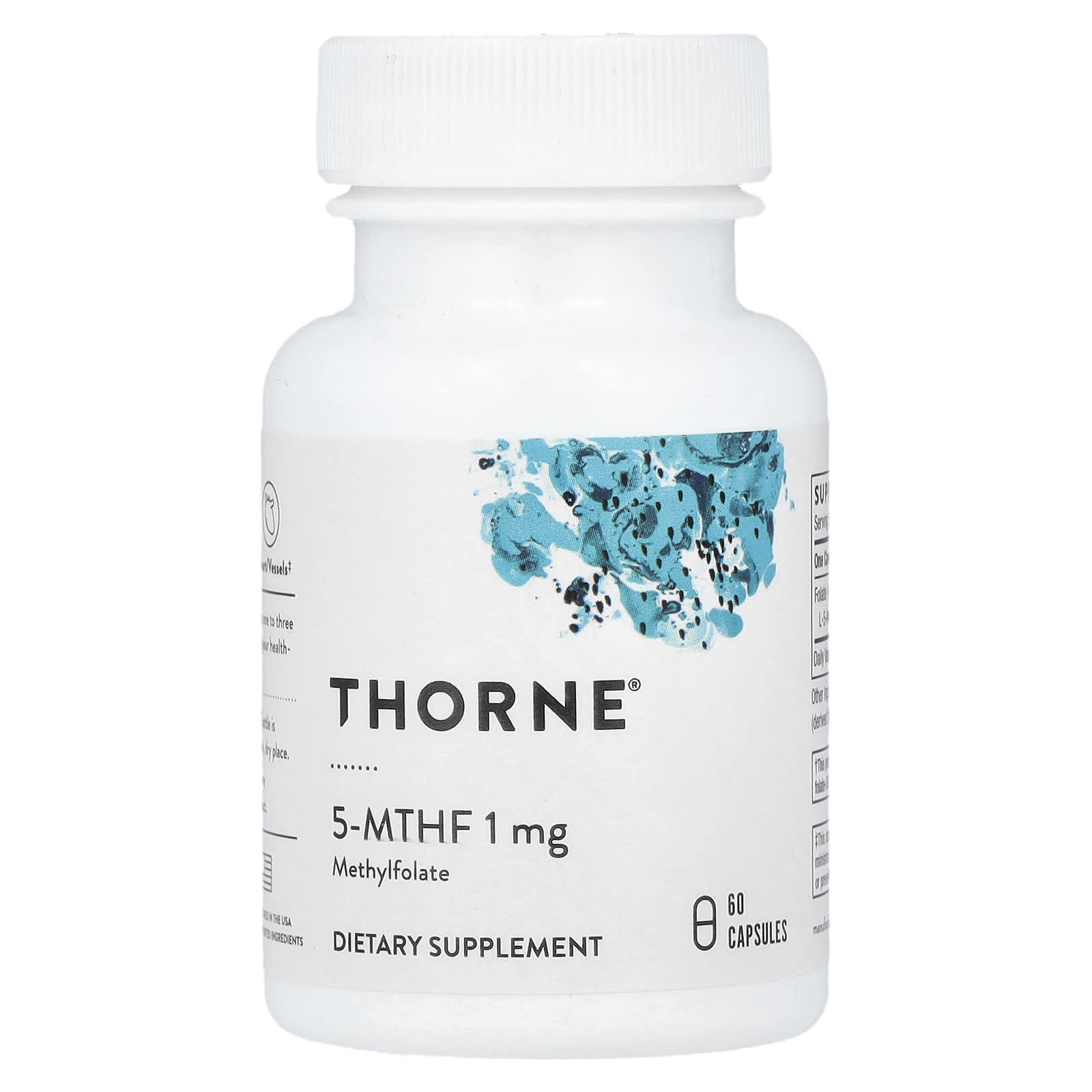 Thorne, 5-甲基四氫葉酸 (5-MTHF)，1 毫克，60 粒膠囊