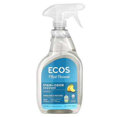 Earth Friendly Products, Ecos,污漬 + 異味去除劑,檸檬香,22 液量盎司(650 毫升)