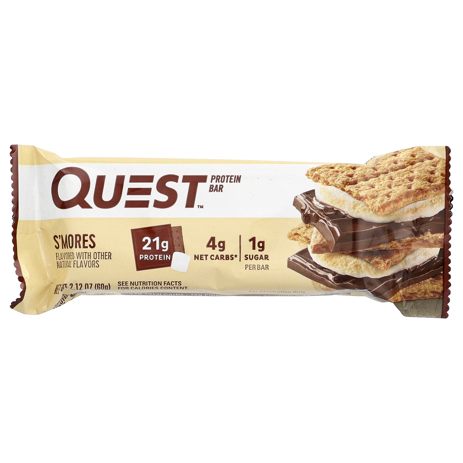 Quest Nutrition, 蛋白棒，S'Mores，4 根，每根 2.12 盎司（60 克）