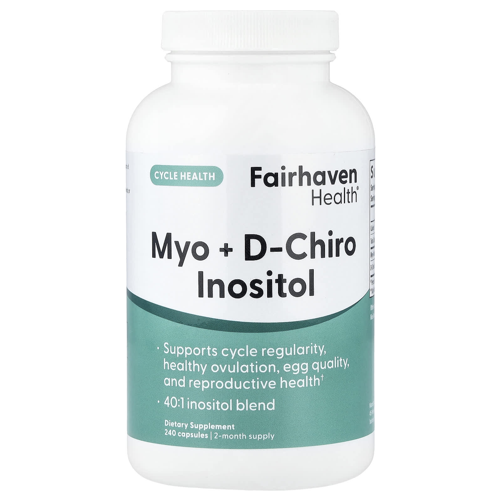 Fairhaven Health, Myo + D-Chiro 肌醇,240 粒膠囊