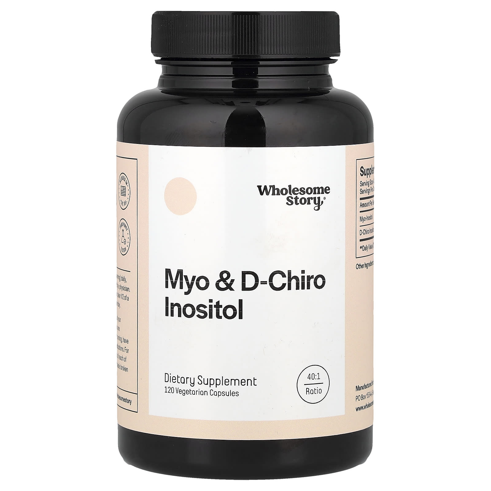Wholesome Story, Myo-肌醇和 D-手性肌醇，120 粒素食膠囊