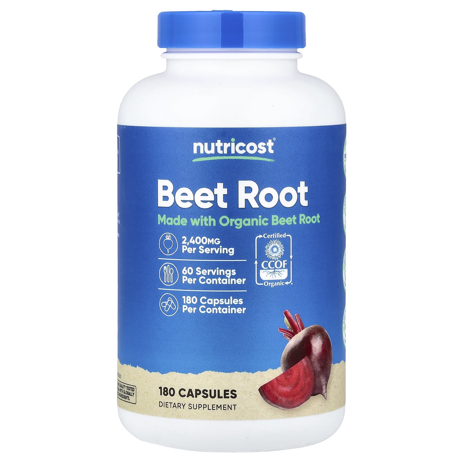 Nutricost, 甜菜根，2400 毫克，180 粒膠囊（每粒膠囊 800 毫克）