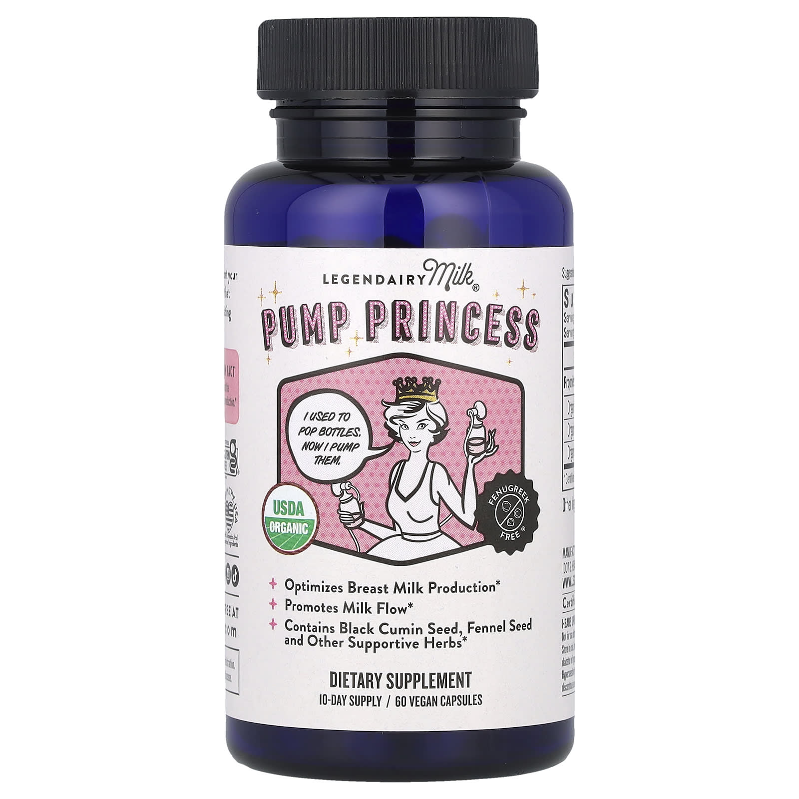 Legendairy Milk, Pump Princess，60 粒全素膠囊