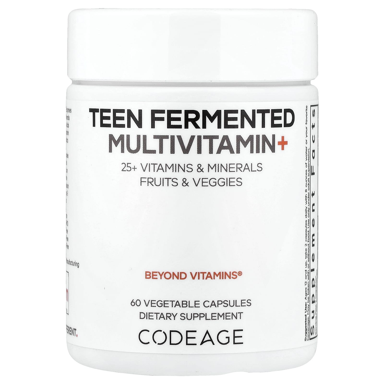 Codeage, 青少年發酵多維他命+， 60 粒素食膠囊
