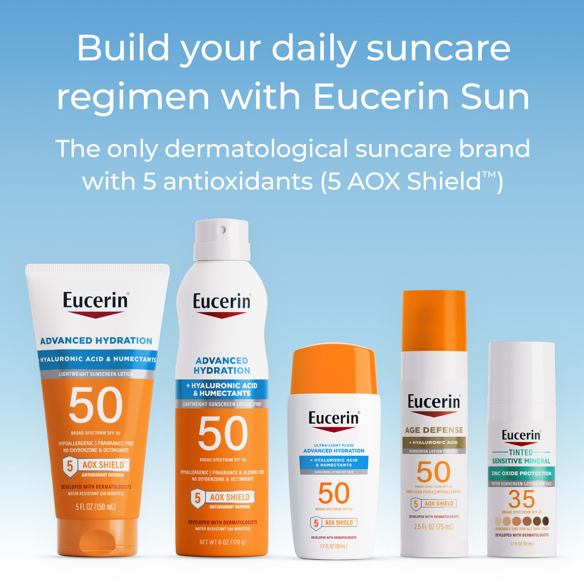 Eucerin, Age Defense，輕盈面部抗曬乳液，SPF 50，無香型，2.5 液量盎司（75 毫升）