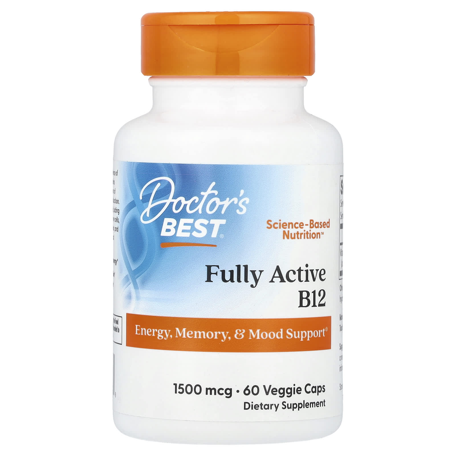 Doctor's Best, 充分活躍維他命 B12 素食膠囊,1500 微克,60 粒