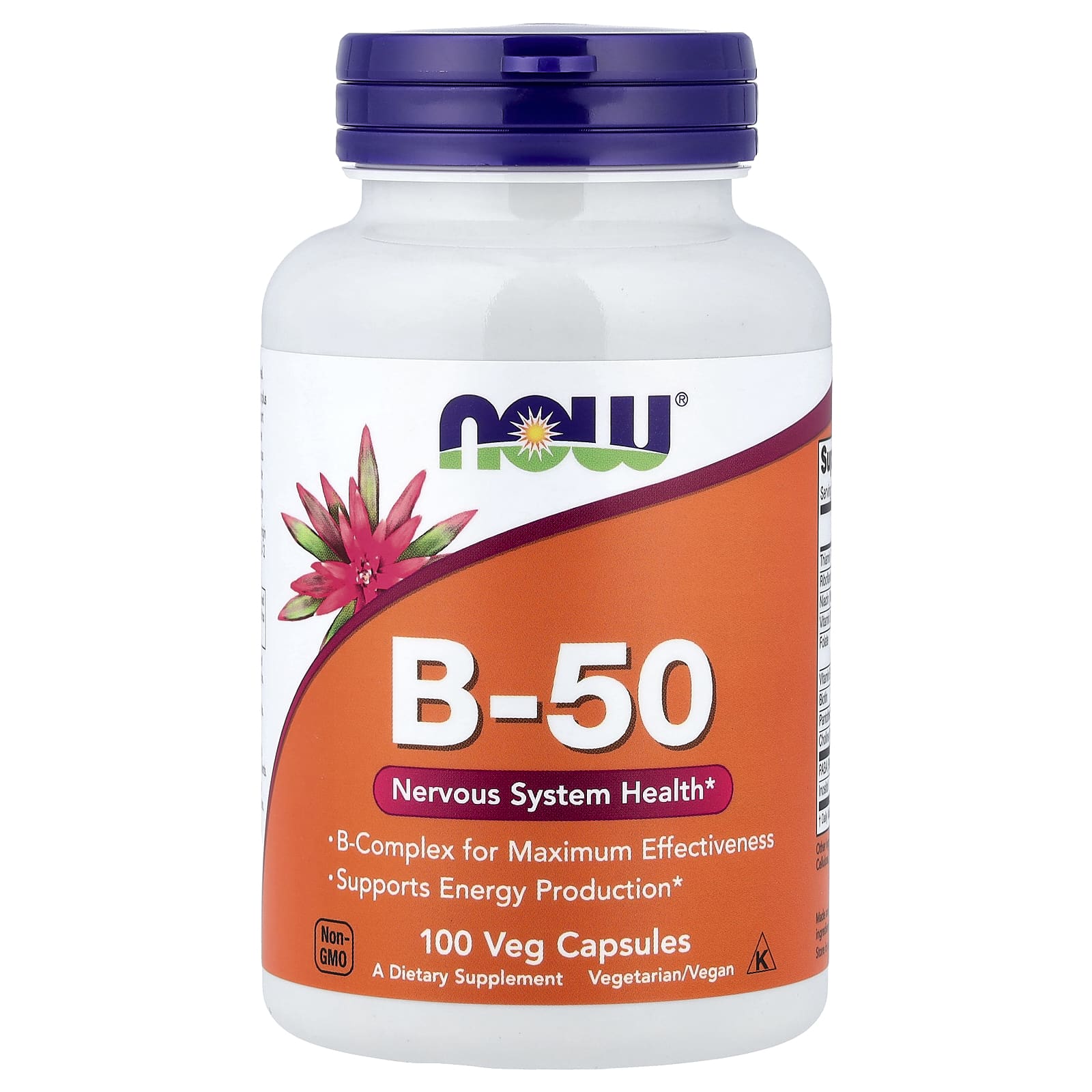 NOW Foods, 維他命 B-50,100 粒素食膠囊