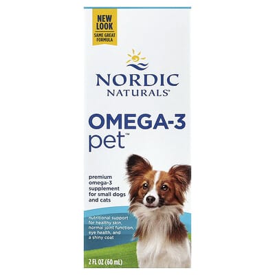 Nordic Naturals, Omega-3 Pet™，適用於小型貓狗，2 液量盎司（60 毫升）