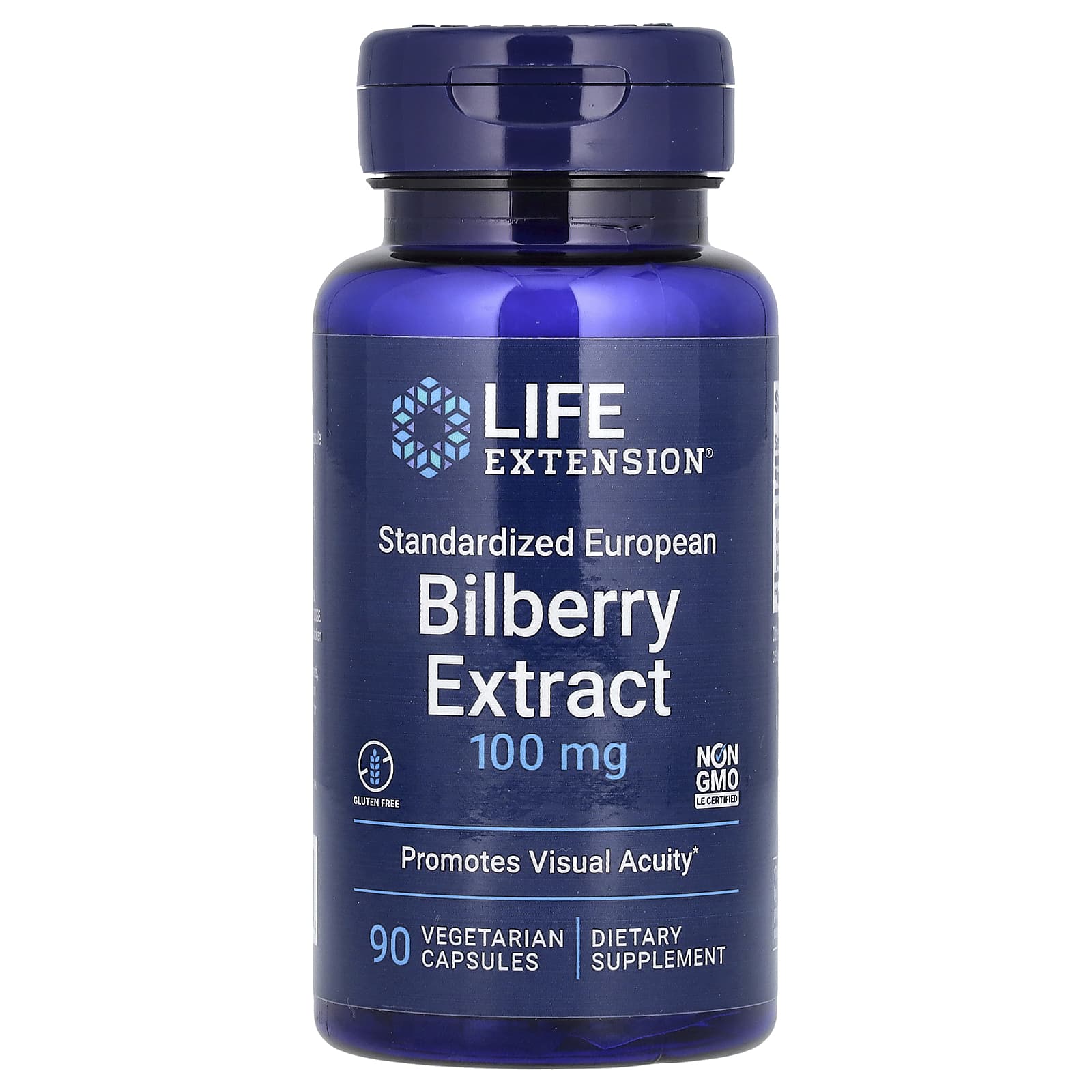 Life Extension, 標準歐洲越橘提取物，100 毫克，90 粒素食膠囊