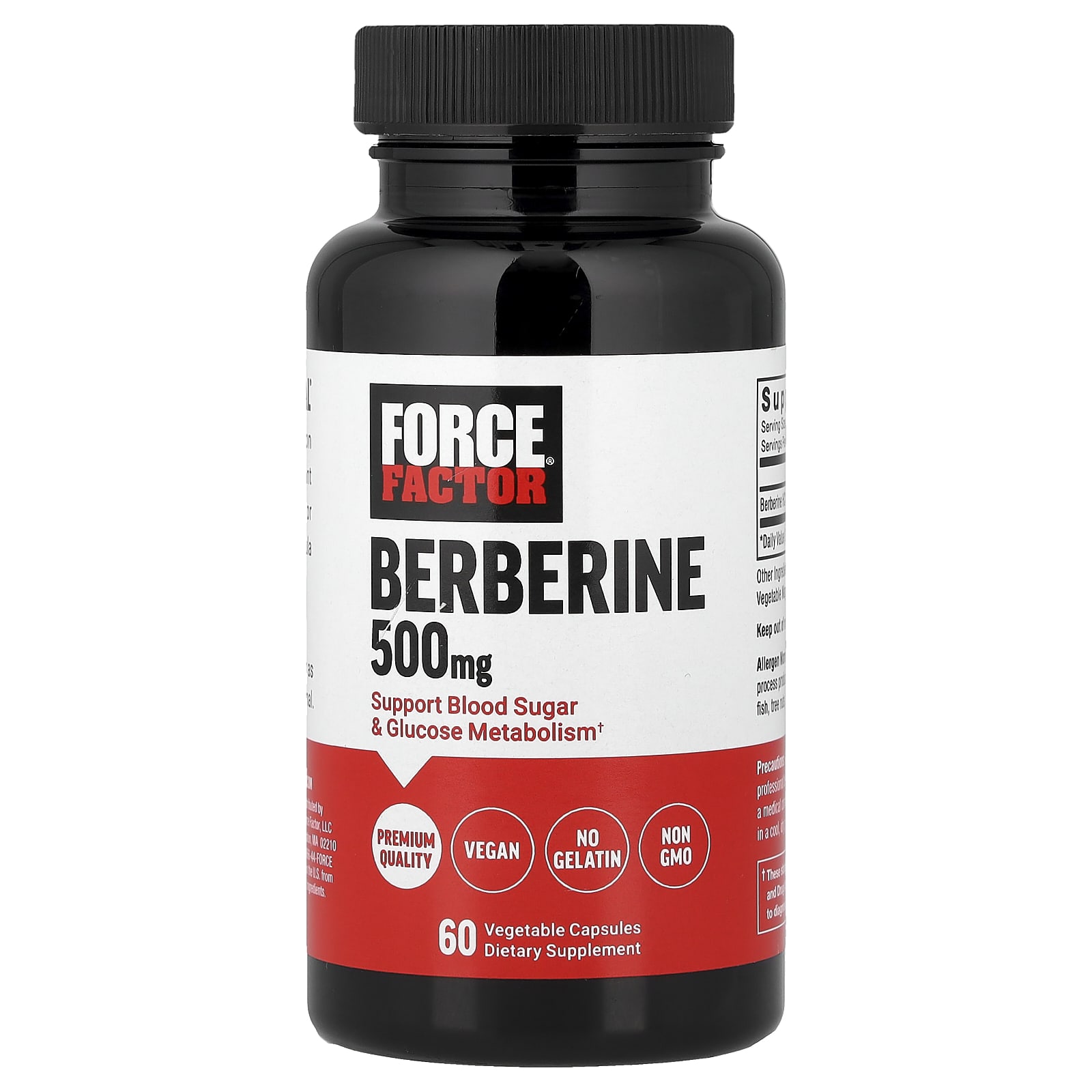 Force Factor, 小檗鹼,500 毫克,60 粒素食膠囊